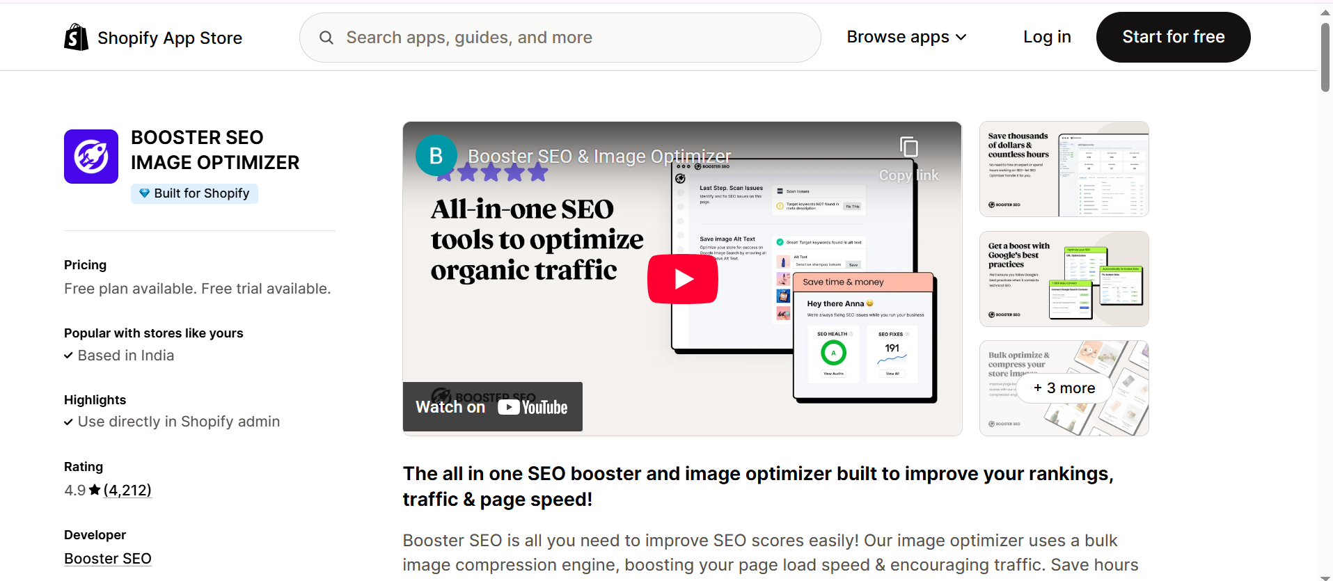 Booster SEO & Image Optimizer