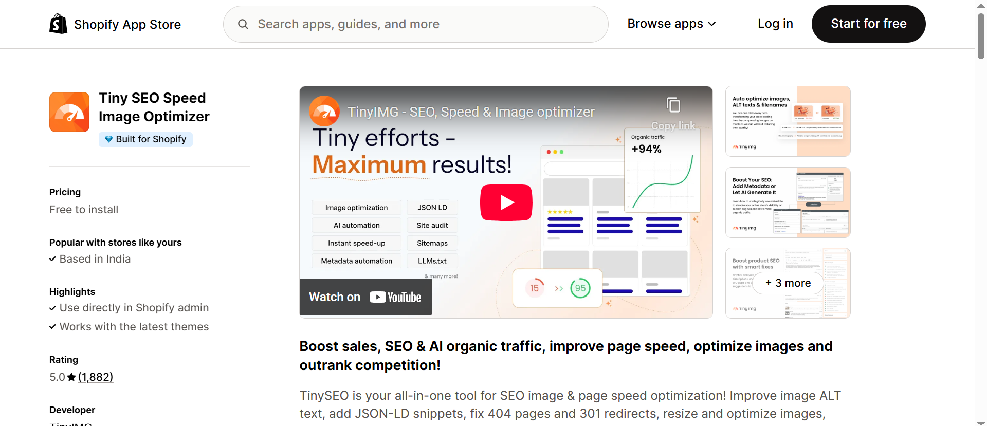 Tiny SEO Speed Image Optimizer 