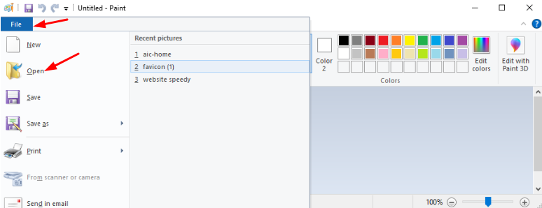 Compress JPEG Images on Windows Paint