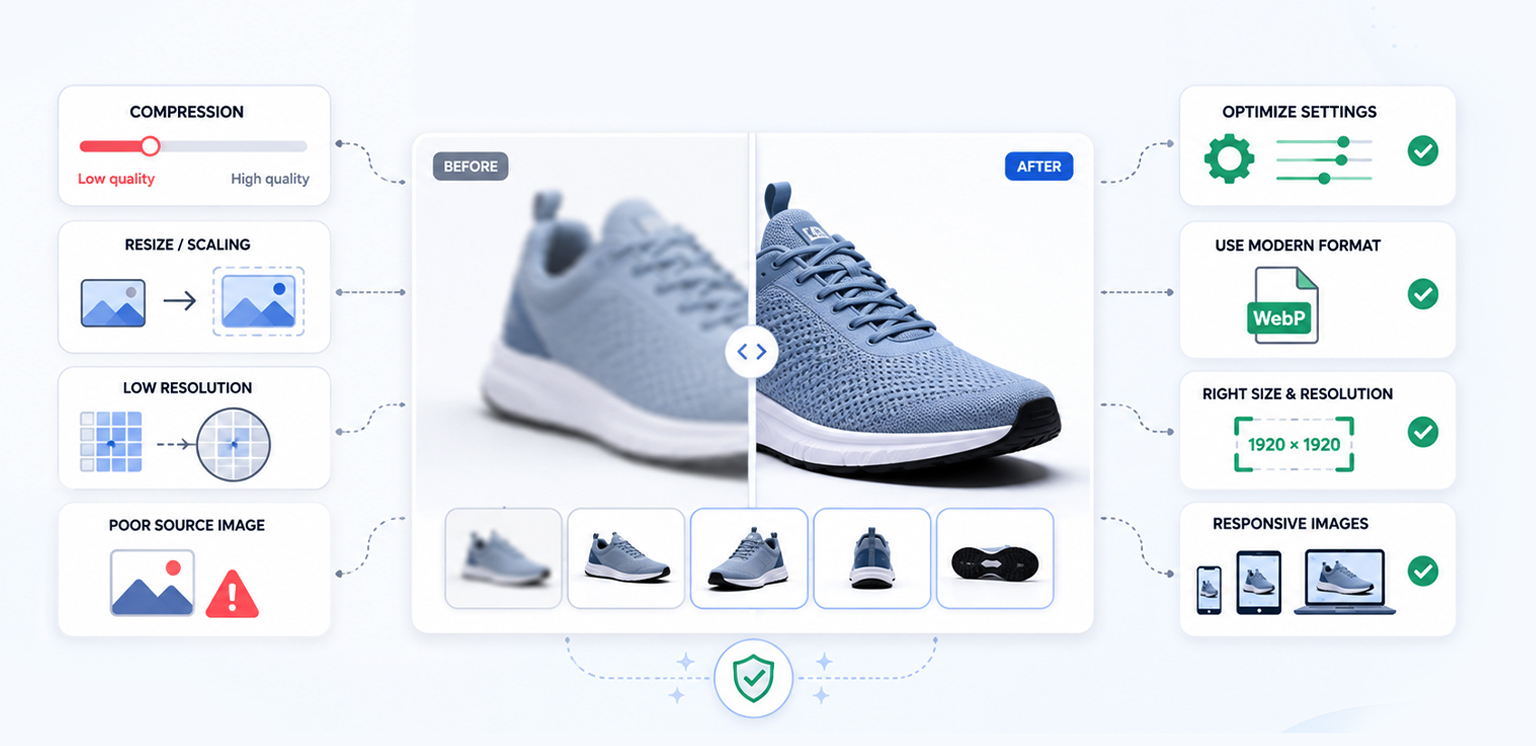 Why Product Images Look Blurry After Compression (+ Fixes)